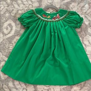 Rosalina Collections Smocked Christmas Dress 24M